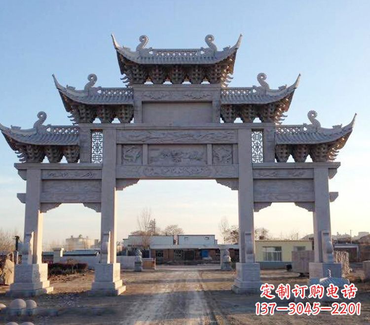 合肥传承创新,老石牌坊雕塑定制