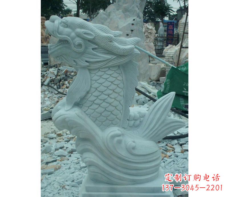 合肥鲤鱼变龙石雕