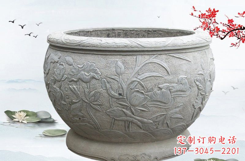 合肥艺术精美的水缸雕塑