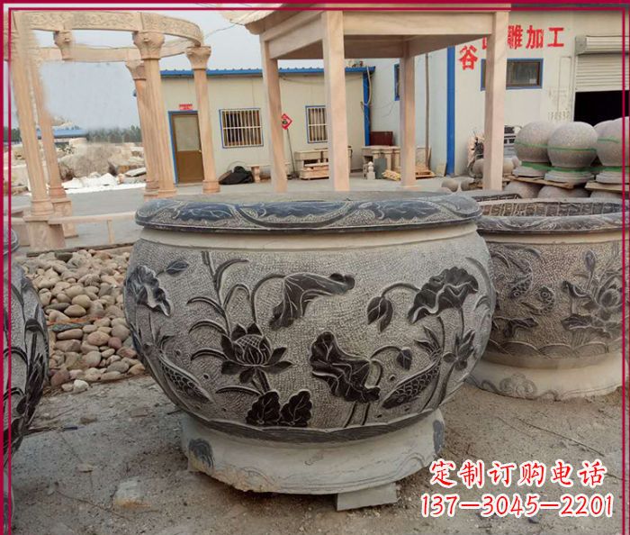 合肥中领雕塑:传承经典,水缸雕塑仿古圆水缸