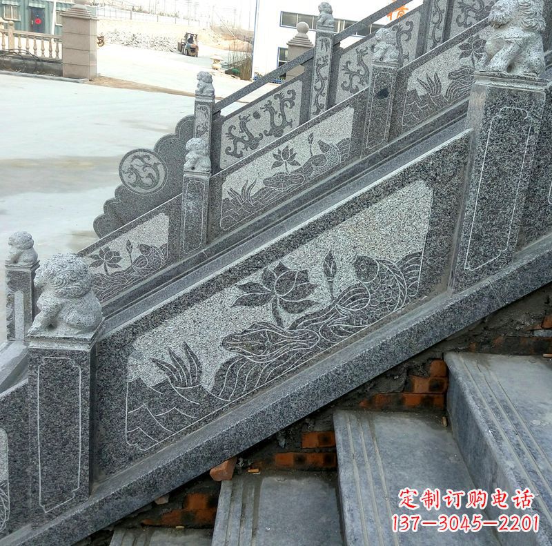 合肥莲花青石栏板雕塑