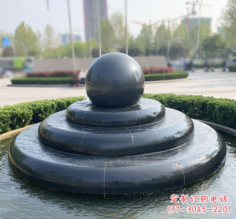 合肥临沂石雕风水球喷泉