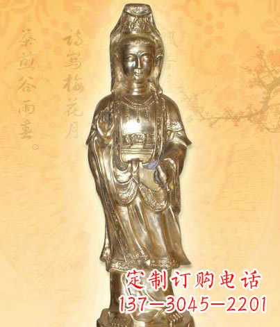 合肥鎏金观世音菩萨