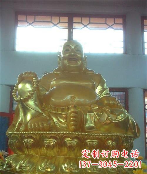 合肥传统工艺制作鎏金弥勒佛像