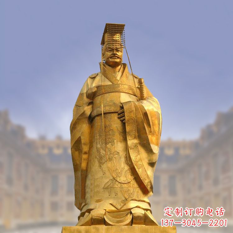 合肥秦始皇铜雕塑,传承历史荣耀