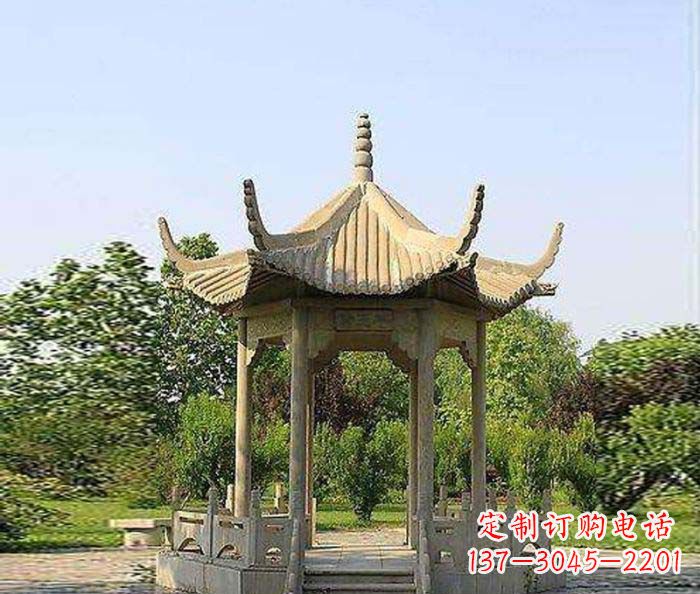 合肥六角凉亭雕塑:精致而经典