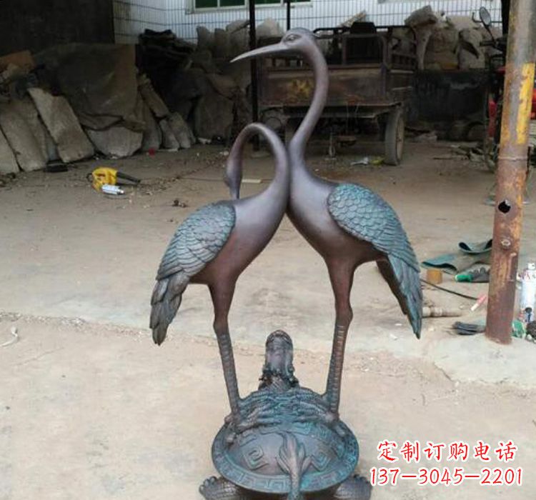 合肥龙龟仙鹤铜雕——传承传统,增添福气