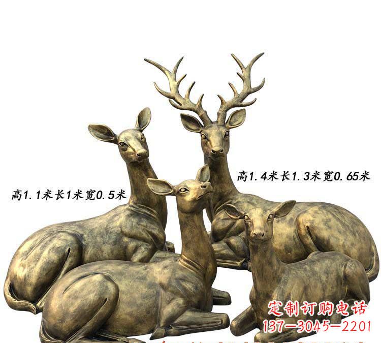 合肥精致鹿群铜雕,雕刻出无可比拟的优雅