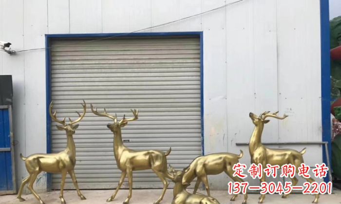 合肥高贵典雅的鹿群铜雕