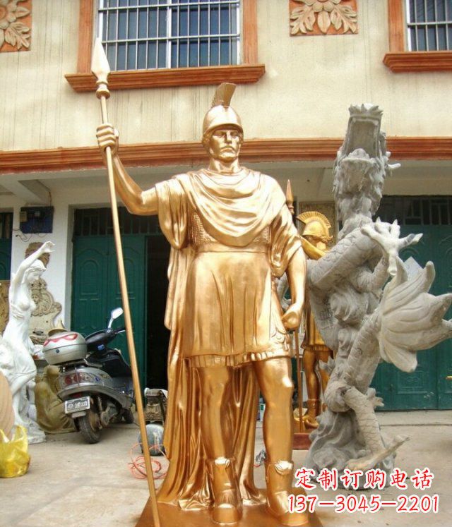 合肥罗马勇士玻璃钢仿铜人物雕塑