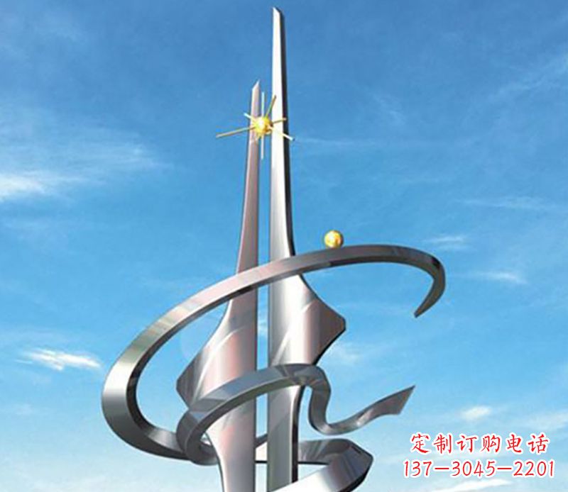 合肥螺旋飘带广场雕塑