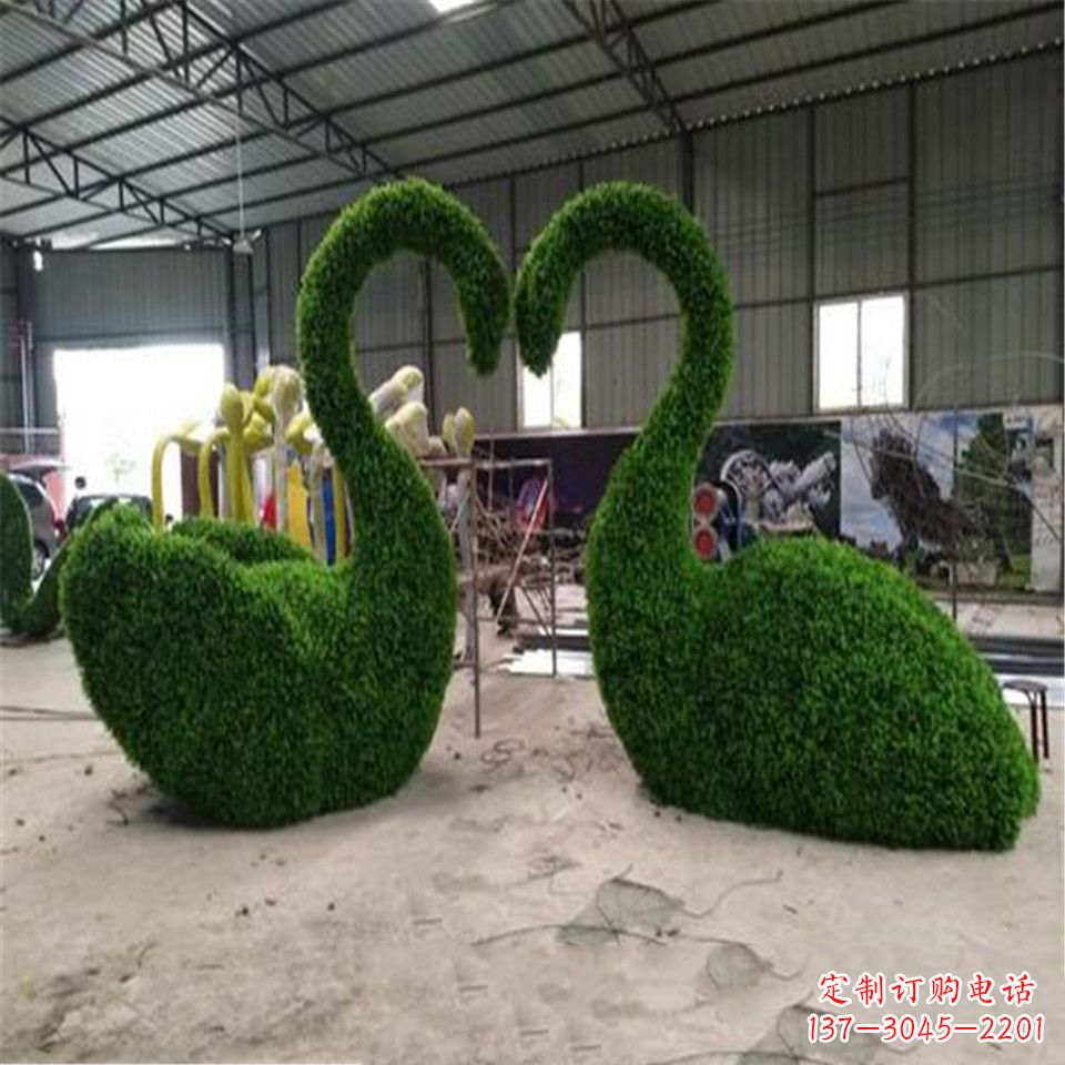 合肥绿植抽象特制天鹅雕塑