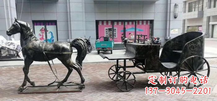 合肥马车景观铜雕 (2)