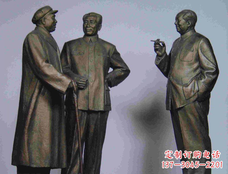合肥标题:伟人朱德毛主席铜雕——传承毛主席精神