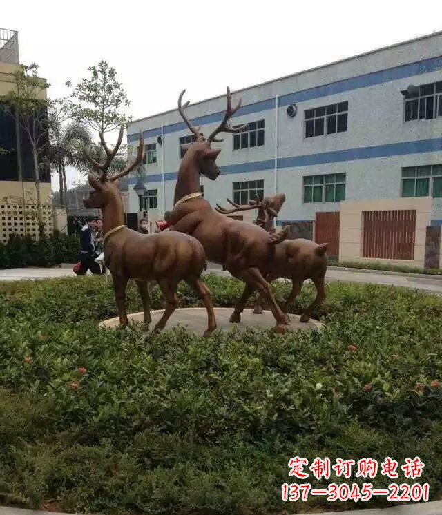 合肥梅花鹿小区铜雕精美礼品