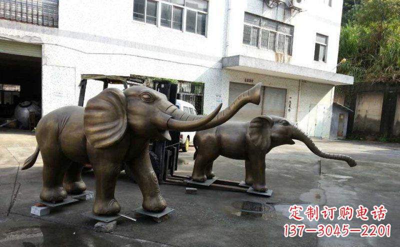 合肥典雅大象铜雕,精美艺术品
