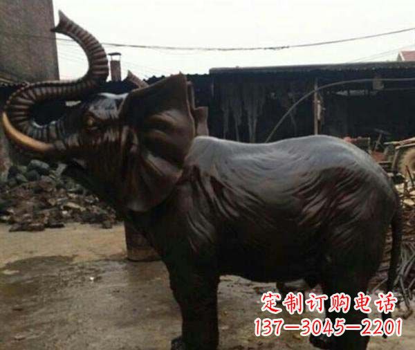 合肥精致细腻的大象铜雕
