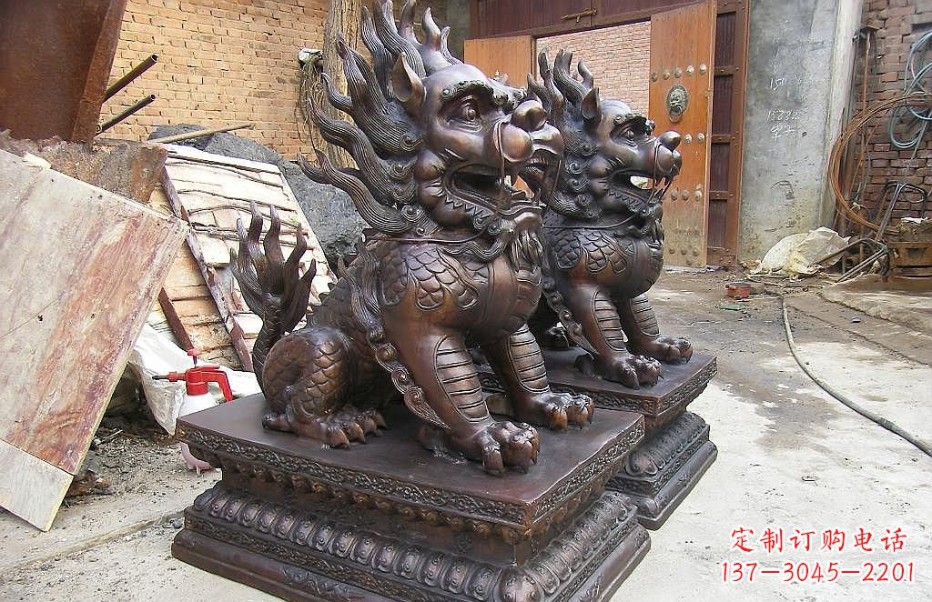 合肥传统工艺精制–钜细工艺麒麟铜雕