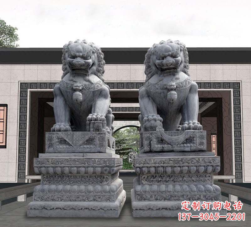 合肥青石传统狮子石雕,引领传统艺术气息