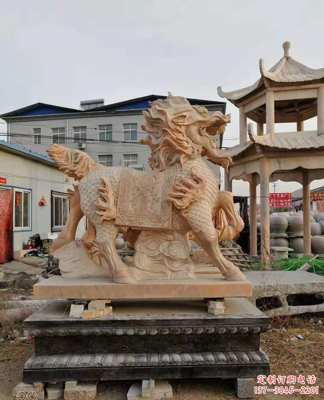 合肥麒麟石雕,中领雕塑独特定制