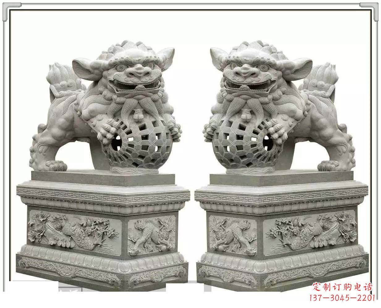 合肥精美网球狮石雕,匠心雕刻绝美网球图案