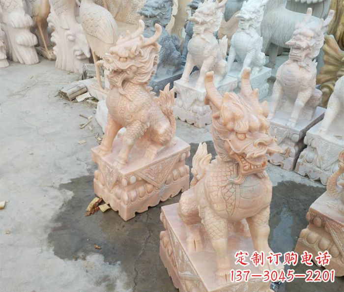 合肥华丽夺目,雕琢精美的麒麟石雕