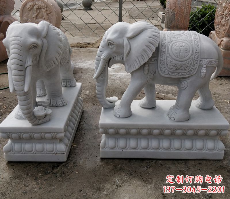 合肥石雕大象,营造优雅气派