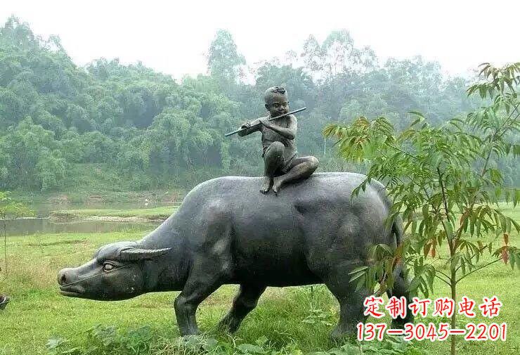 合肥牧童牛铜雕