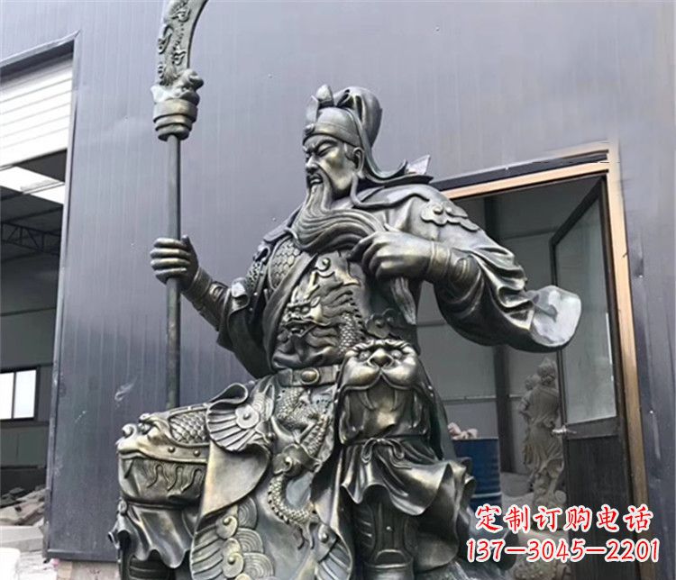 合肥拿刀的武财神关公铜雕