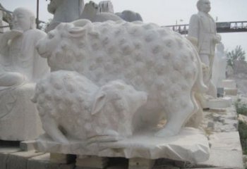 合肥中领雕塑：绵羊雕塑，汉白玉精美手工制作