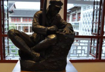 合肥铜雕红军战士纪念雕塑，烈士镌刻永恒记忆