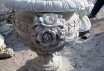 合肥花朵浮雕欧式花钵石雕