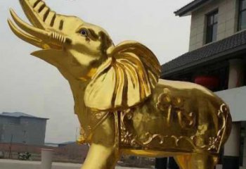 合肥黄铜色大象铜雕，历久弥新