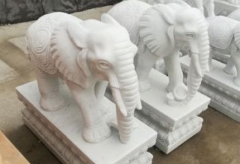 合肥增添吉祥气息的玉质大象雕塑
