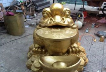 合肥铜质金蟾招财动物雕塑