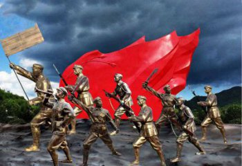 合肥纪念伟大革命先烈的红军雕塑