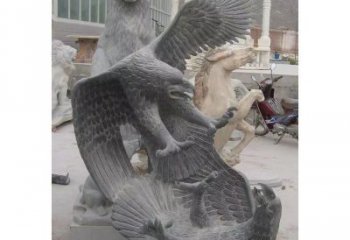 合肥中领雕塑推出的石雕老鹰是一款充满生机与力…
