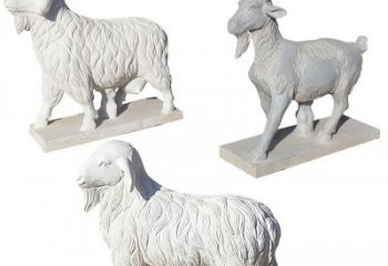 合肥绵羊石雕公园动物雕塑-精致耐用的绵羊雕塑