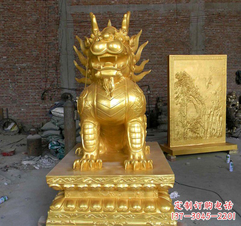 合肥纳福麒麟铜雕