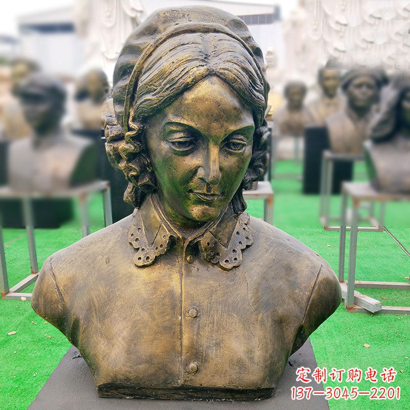 合肥南丁格尔纯铜头像雕塑-医院名人雕像