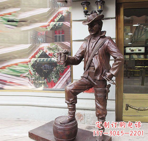 合肥别具特色的牛仔铜雕