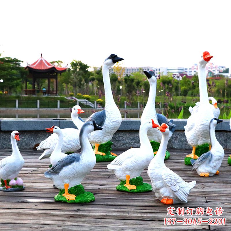 合肥高端铜质农场天鹅雕塑