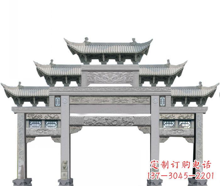 合肥中领雕塑定制式牌坊石雕