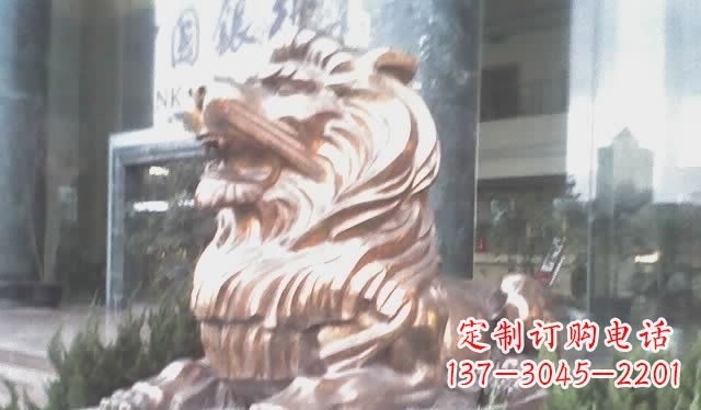 合肥中领雕塑:精致狮子铜雕