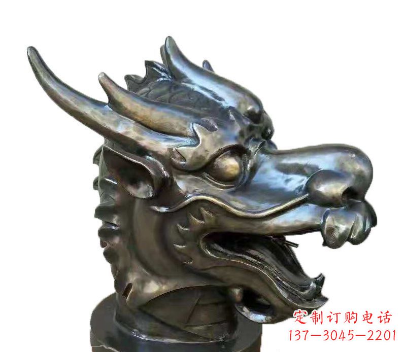 合肥喷水摆件生肖龙兽头动物铜雕
