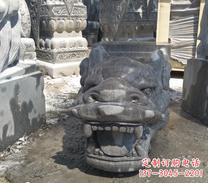合肥喷水的龙头公园景观石雕