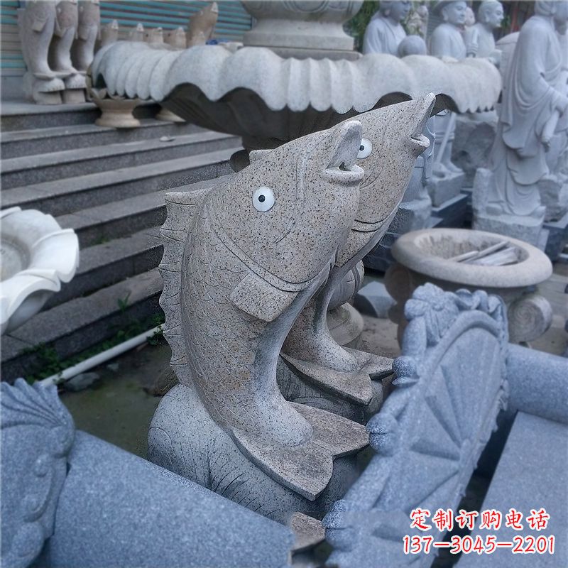 合肥喷水鱼雕塑-园林水景动物喷泉