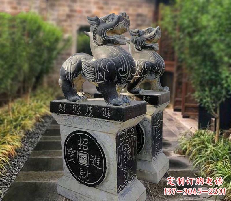 合肥貔貅石雕小区看门雕塑