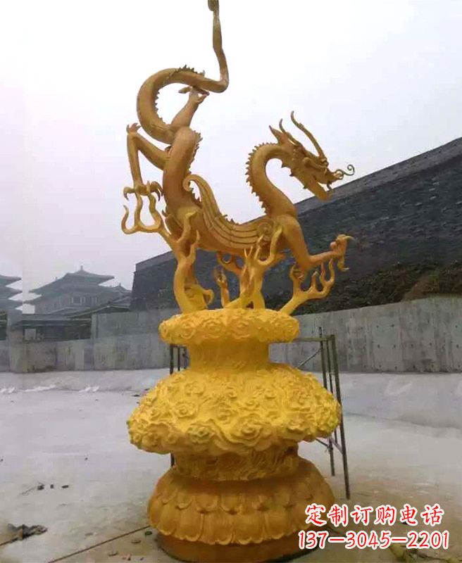 合肥中领雕塑专业定制华丽的龙雕塑,集艺术设计…