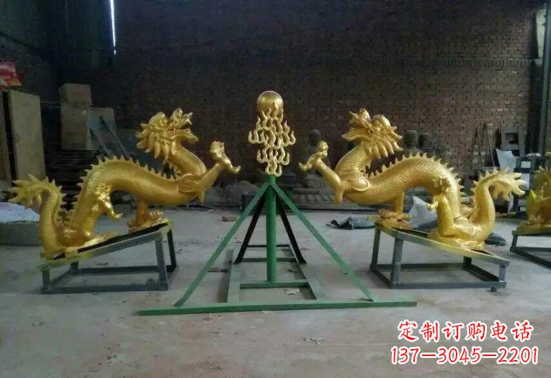 合肥享受经典,领略古老传统,精美特色的双龙戏珠铜雕